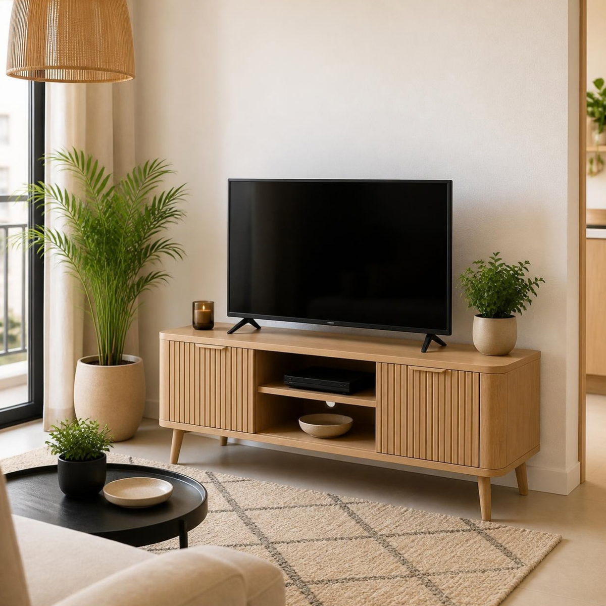 TV Unit (Medium) for Small Living Rooms in a room setting