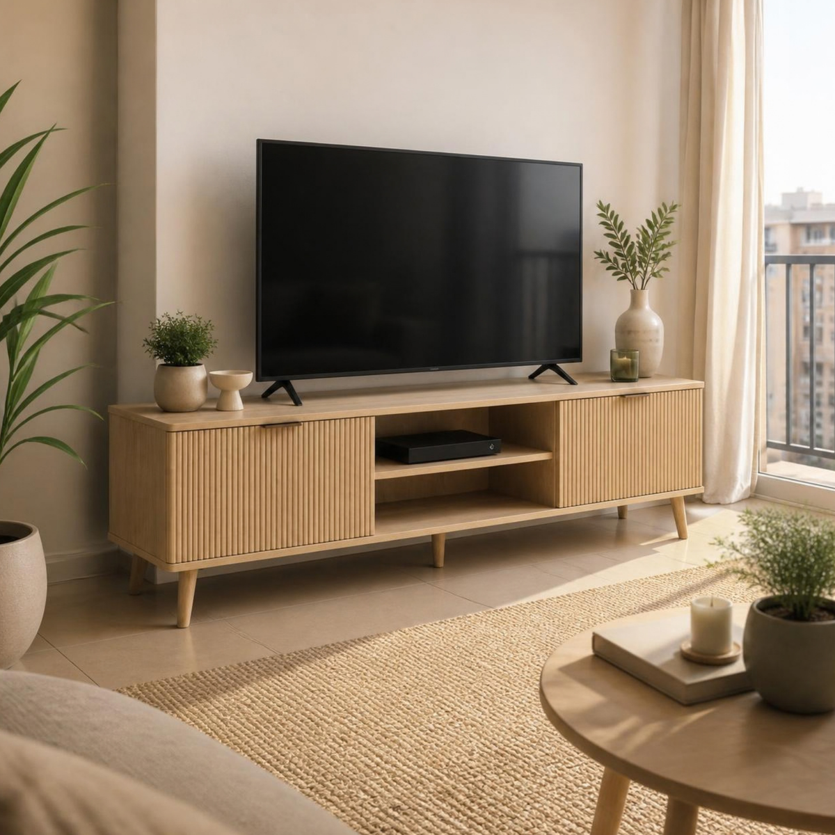TV Unit (Large) for Small Living Rooms in a room setting