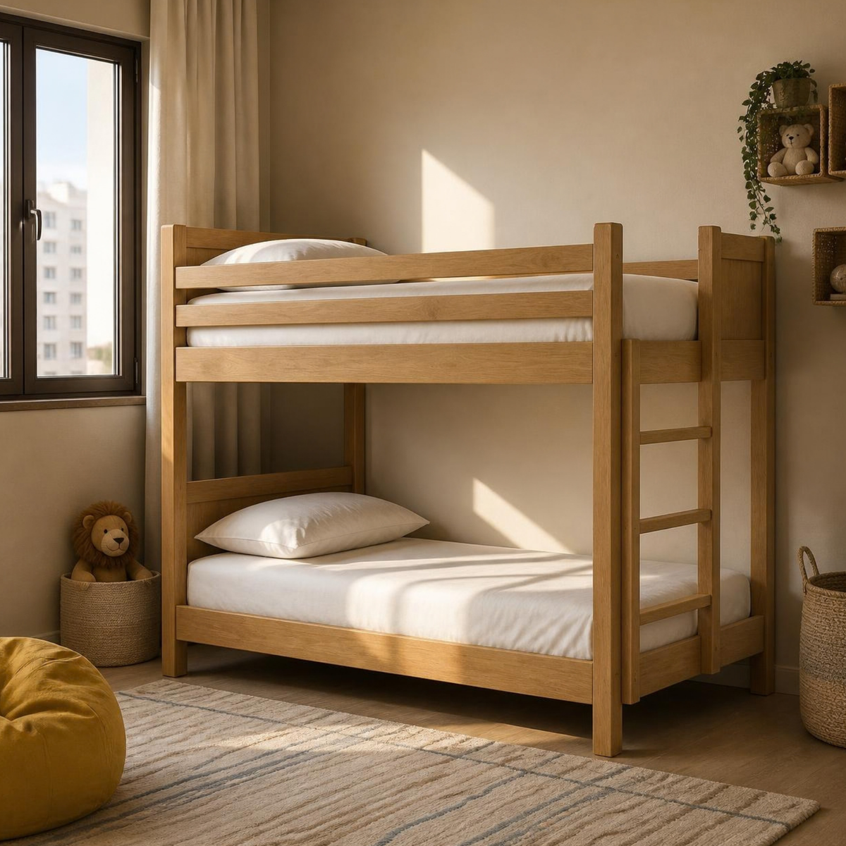Bunk Bed (Single) for Small Bedrooms in a room setting
