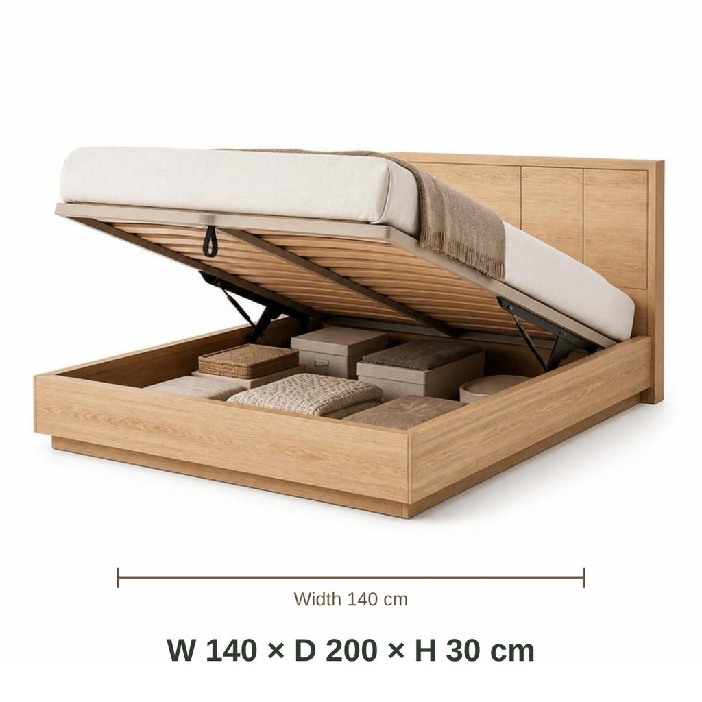 Mini Beit Platform Bed with Storage dimensions in cm
