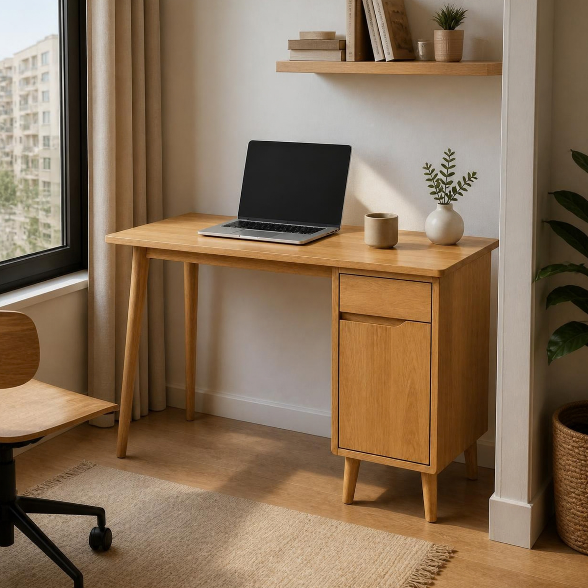 Compact Desk for Small Home Offices in a room setting