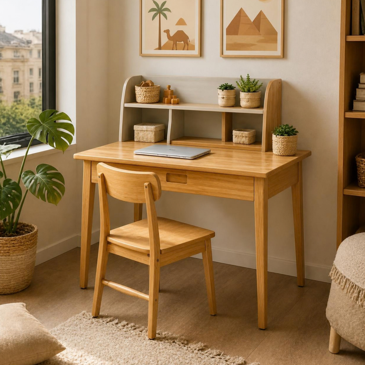 Kids Study Desk for Small Home Offices in a room setting