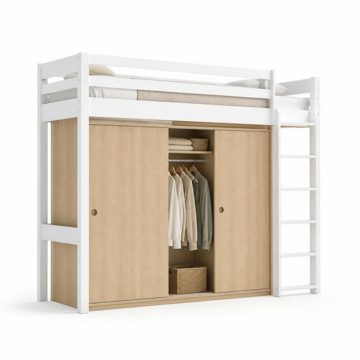 Mini Beit Loft Bed with Wardrobe