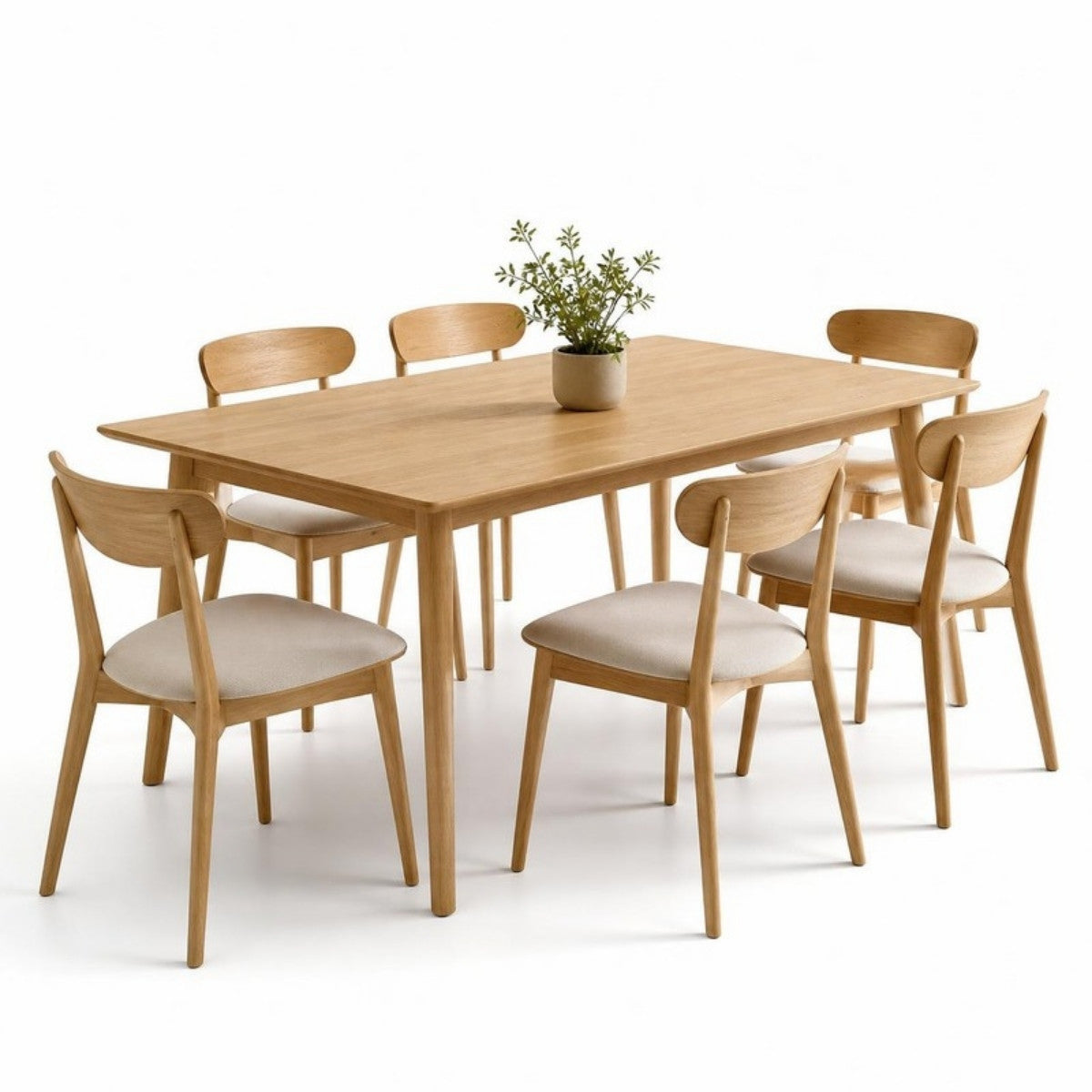 Mini Beit Rectangular Table with 6 Chairs