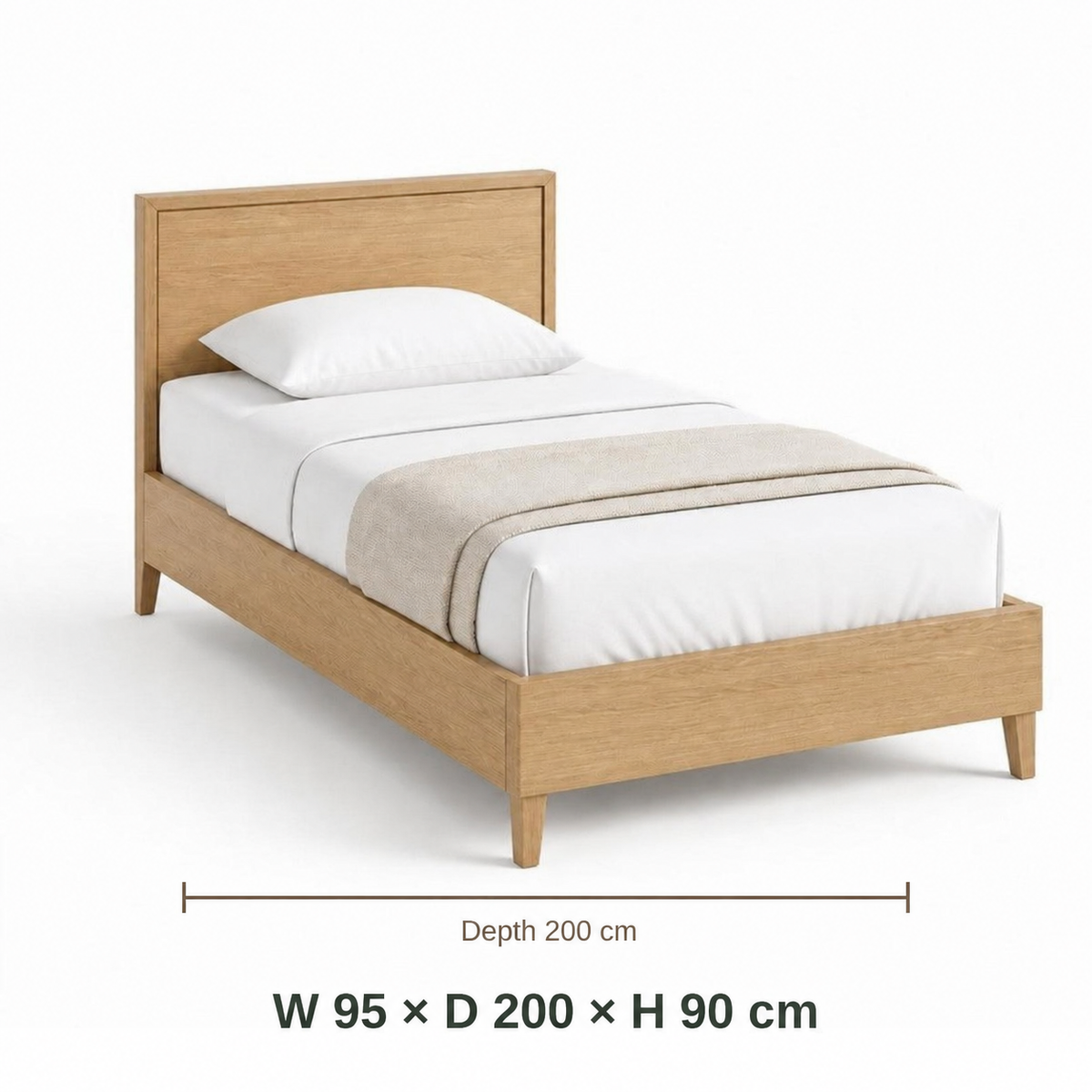 Mini Beit Single Bed 90 dimensions in cm