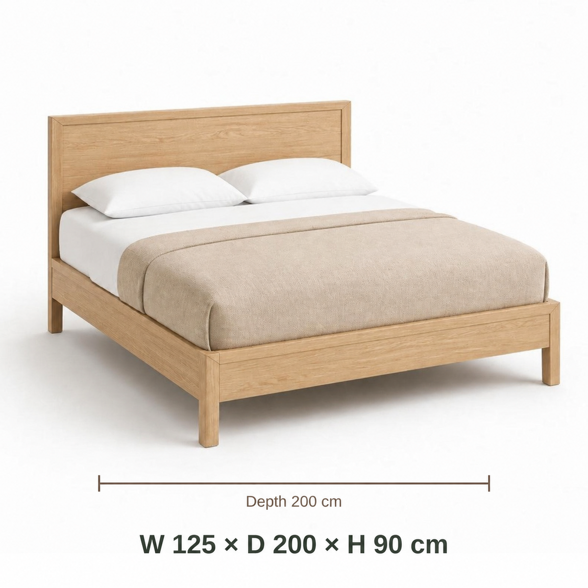 Mini Beit Small Double Bed 120 dimensions in cm