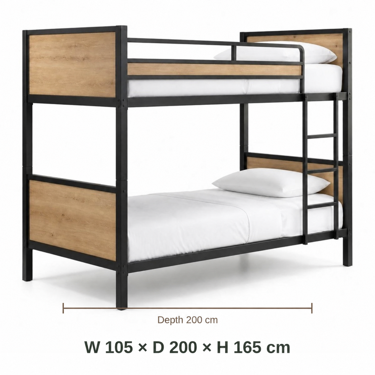 Mini Beit Bunk Bed (Twin) dimensions in cm
