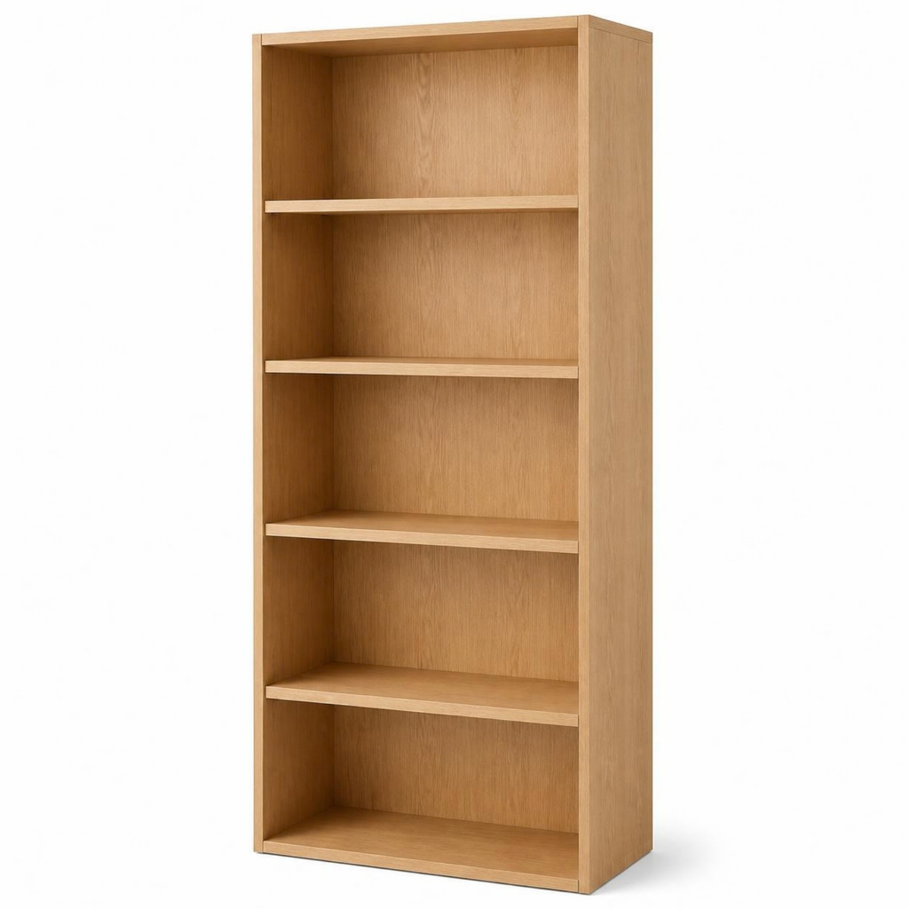Bookcase 80 with Five Shelves for Small Spaces