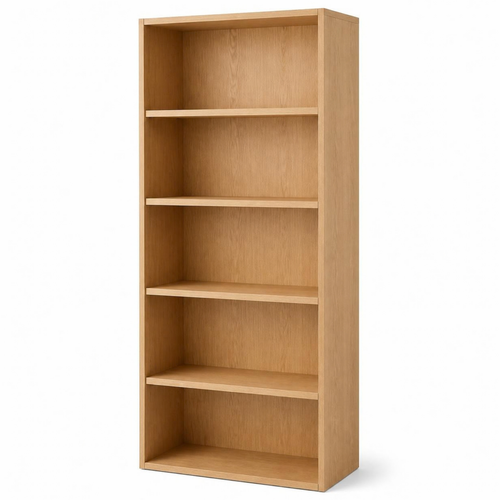 Bookcase 80 with Five Shelves for Small Spaces