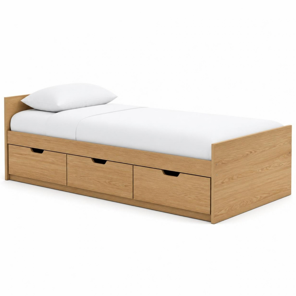 Captain Bed 120 with 3 Drawers for Small Bedrooms