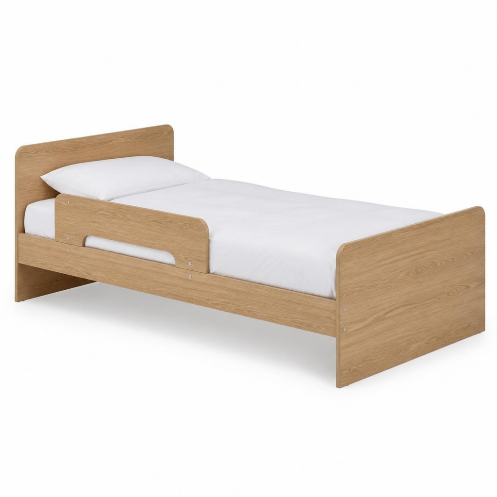 Kids Single Bed 90 with Guard Rail for Small Bedrooms