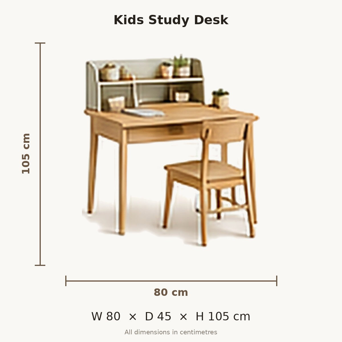 Mini Beit Kids Study Desk dimensions in cm