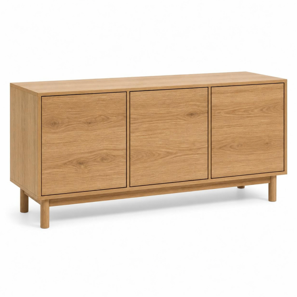 Low Storage Sideboard 120 with 3 Doors for Small Spaces