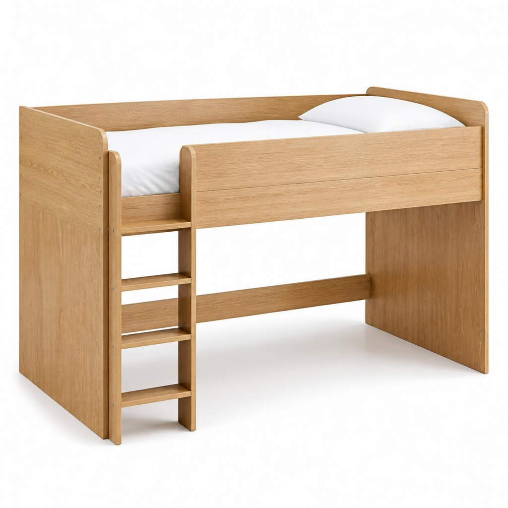 Mid-Sleeper Bed 90 with Ladder for Small Bedrooms