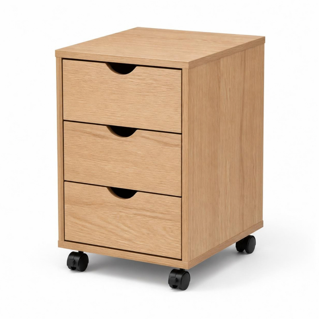 Mobile 3-Drawer Cabinet for Small Home Offices
