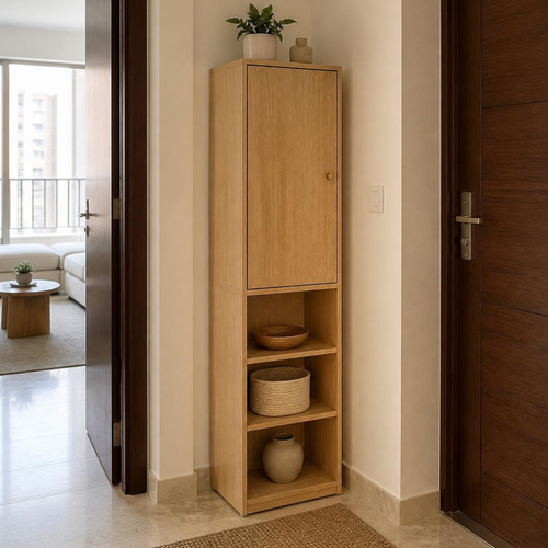 Narrow Utility Cabinet for Small Spaces in a room setting