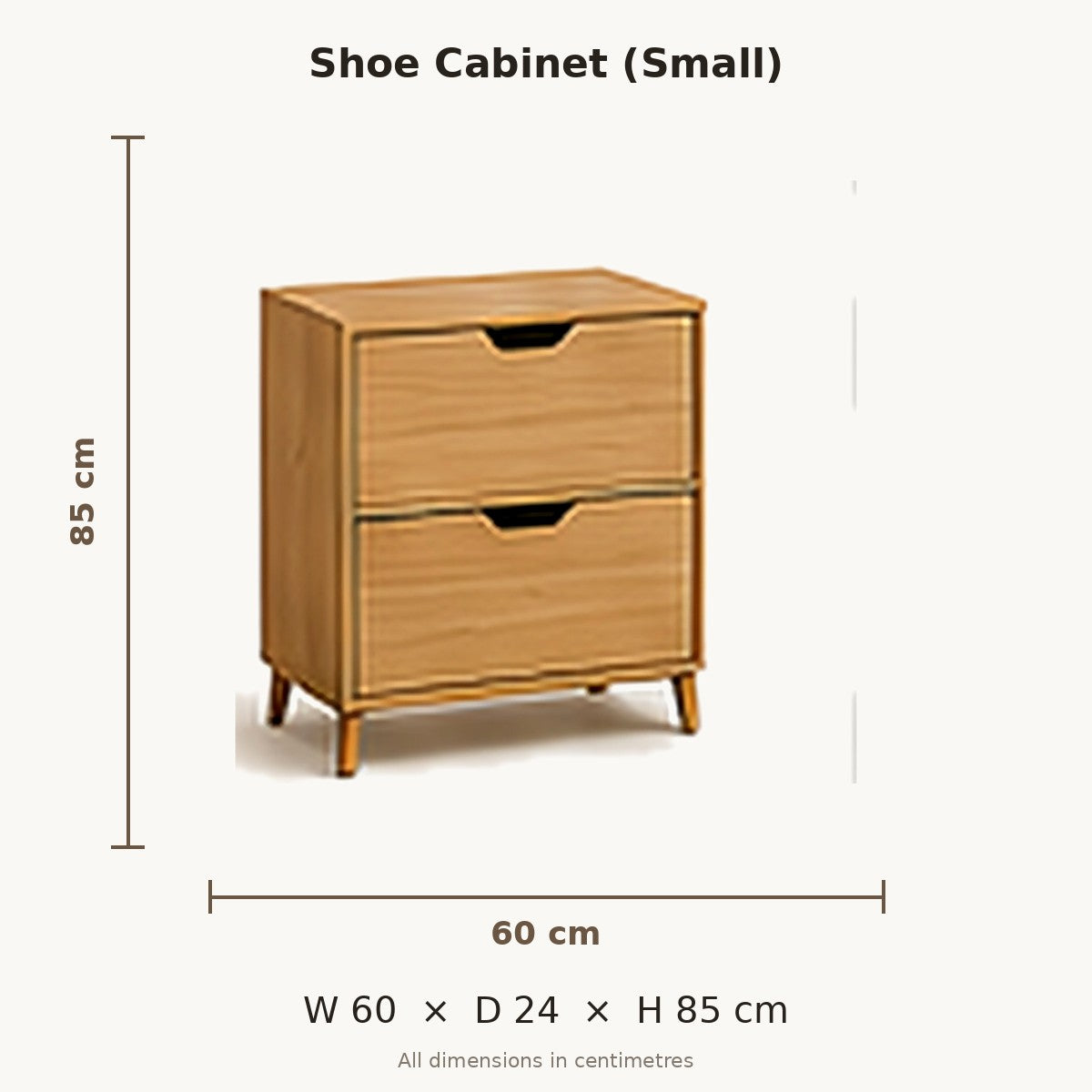 Mini Beit Shoe Cabinet (Small) dimensions in cm