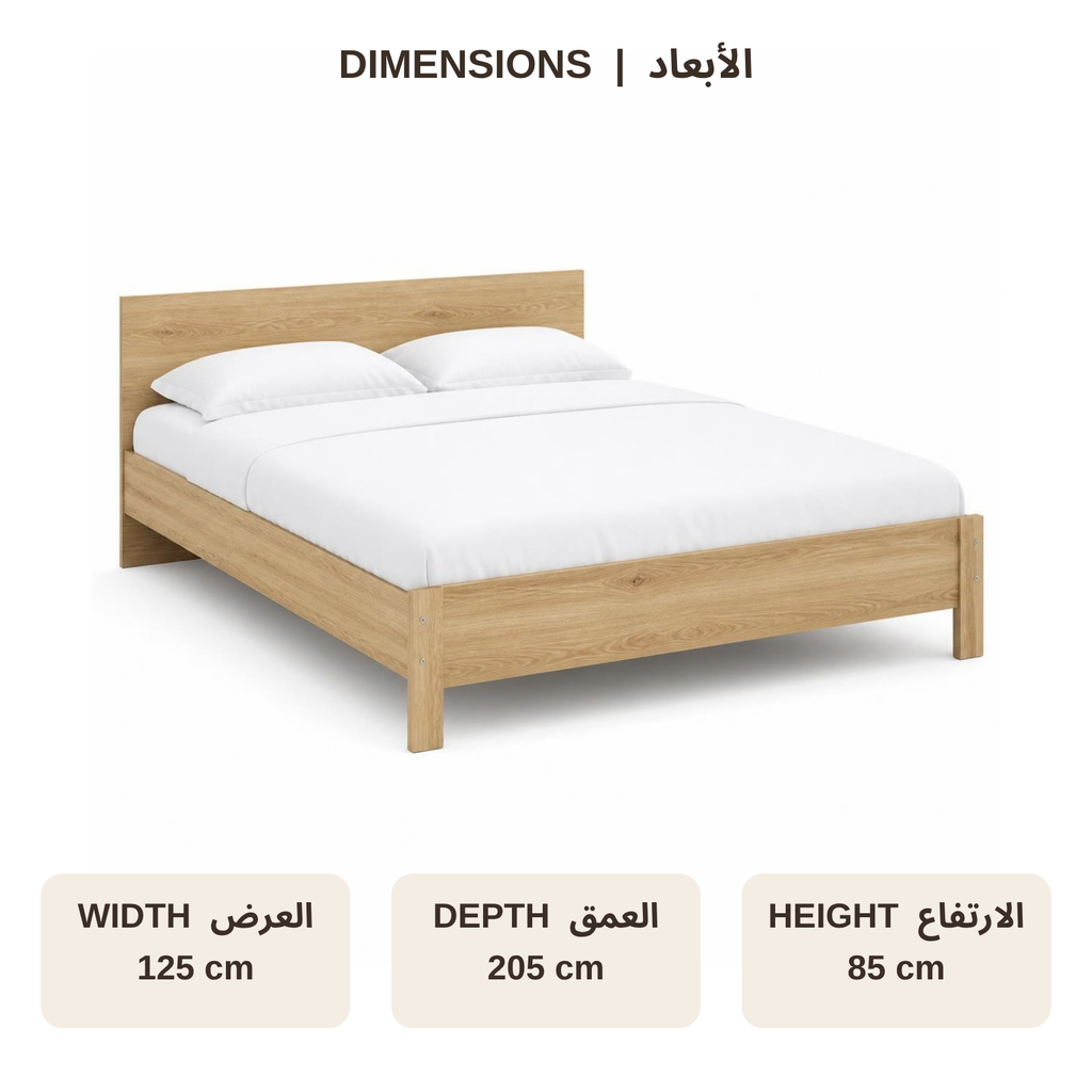 Simple Bed Frame 120 for Small Bedrooms dimensions