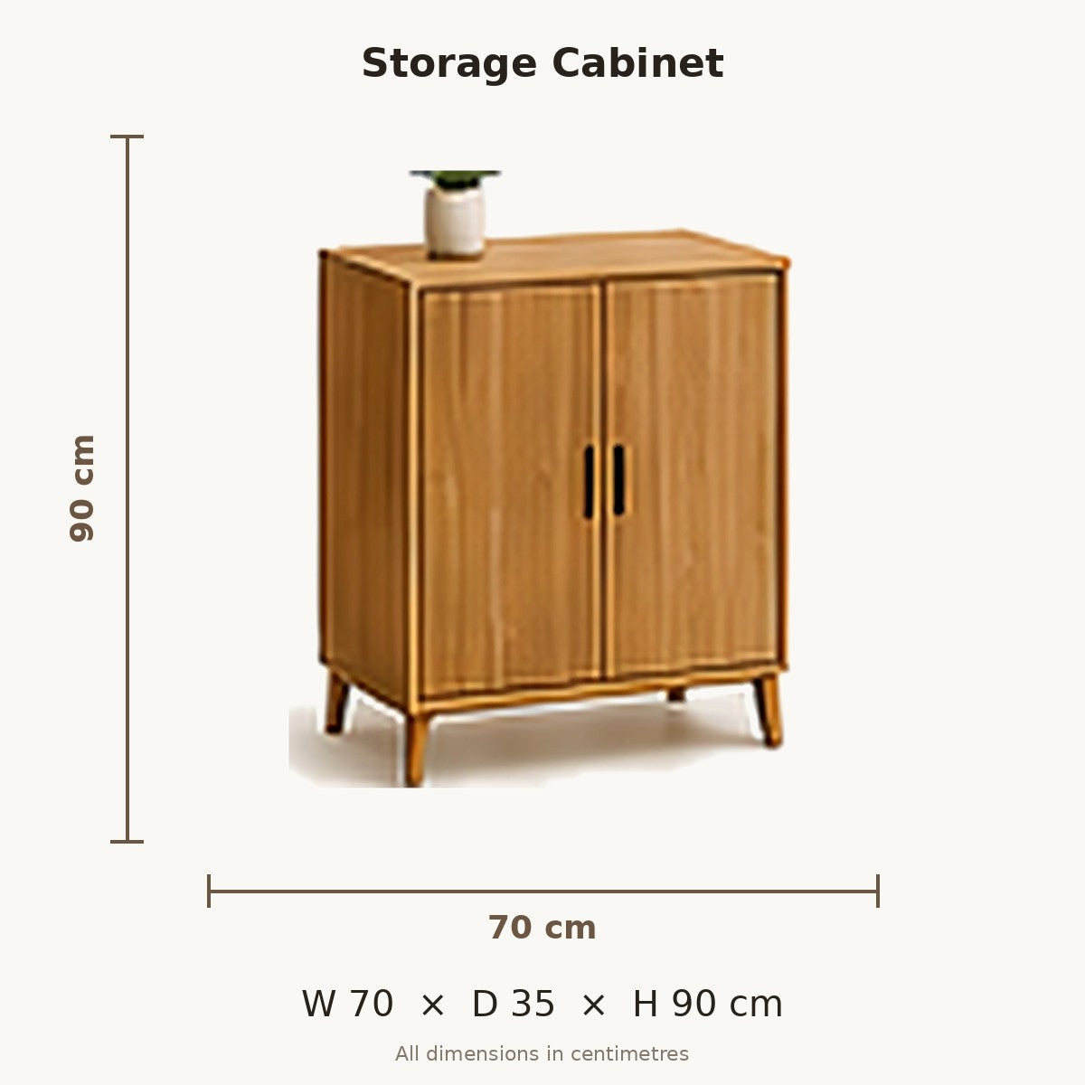 Mini Beit Storage Cabinet dimensions in cm