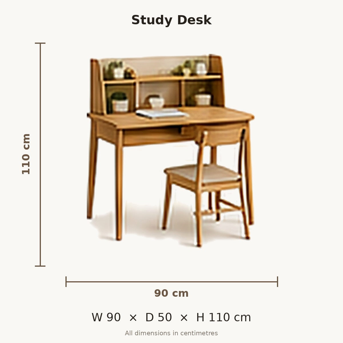 Mini Beit Study Desk dimensions in cm