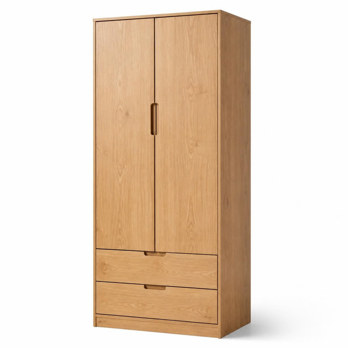 Wardrobe 2 Doors with 2 Drawers for Small Bedrooms